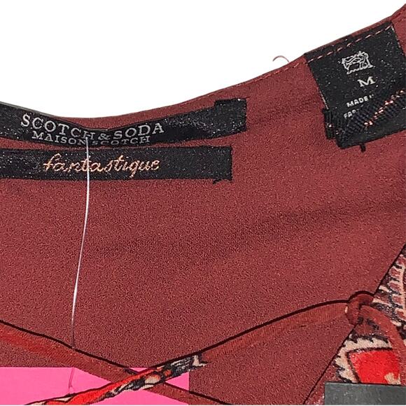 Scotch and Soda Fantastique Drapey Shift Dress Medium M Sheer Lined - Picture 5 of 7